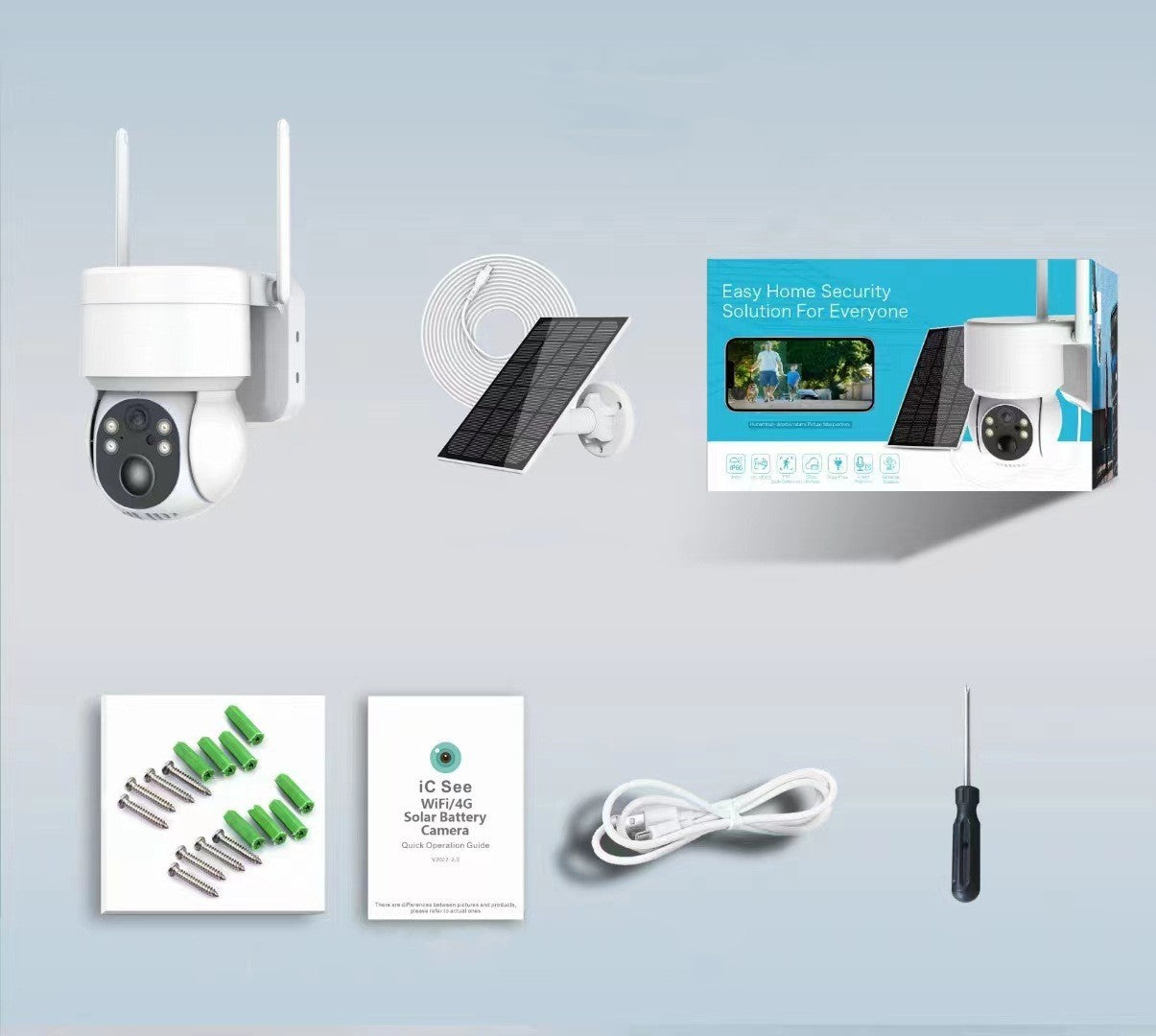 Smart XM09 Outdoor Wi-Fi Security Camera with Solar Panel