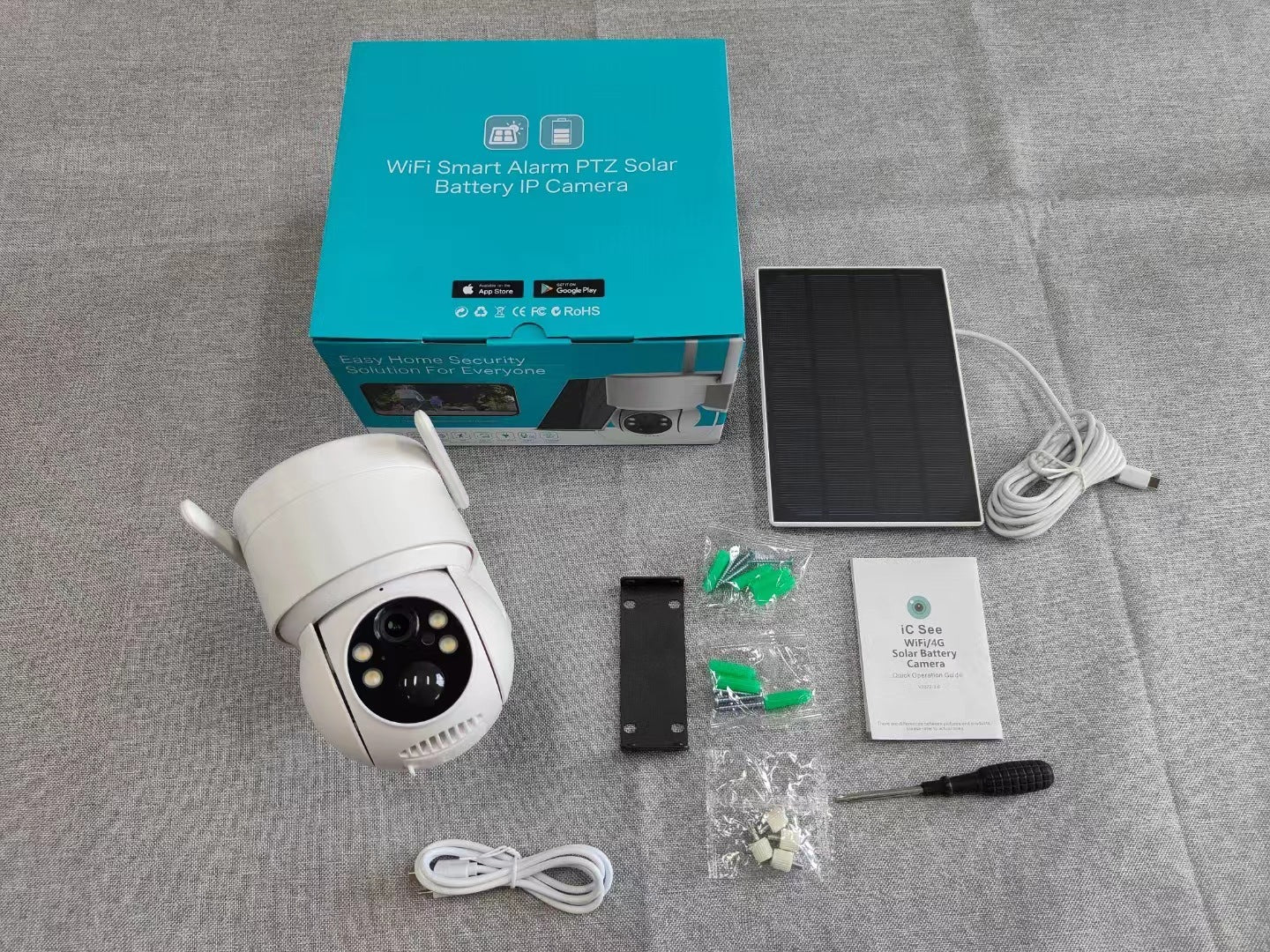 Smart XM09 Outdoor Wi-Fi Security Camera with Solar Panel