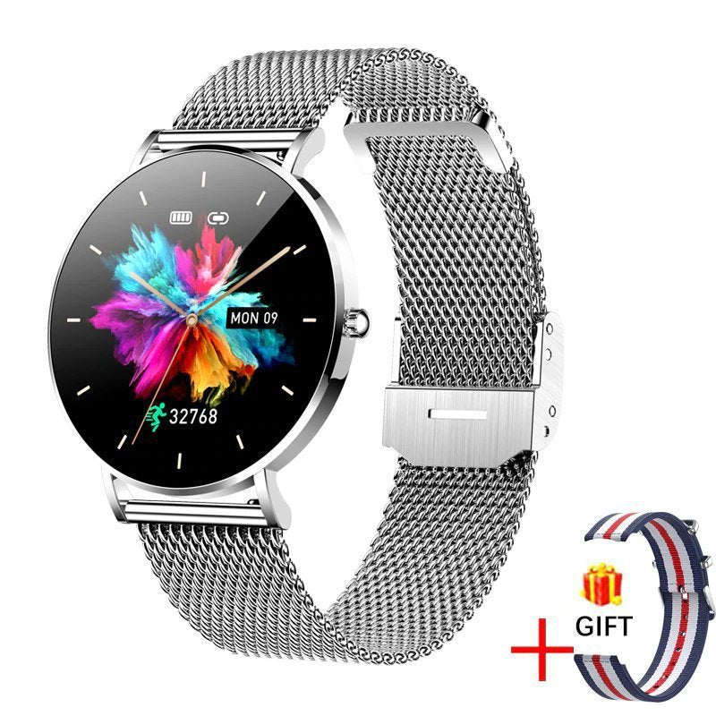 Smart T8 Women's Watch 1.3” AMOLED – (Silver / Rose Gold)