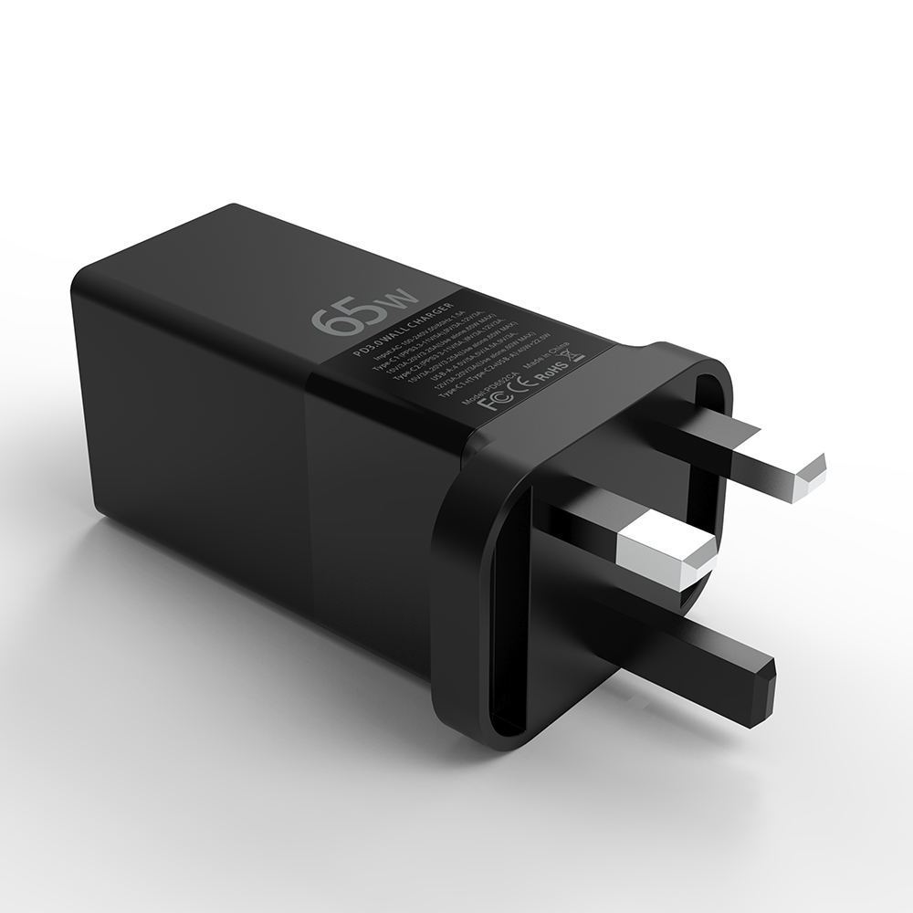 Universal Charger – 2 Type-C + 1 USB Port, Fast Charging (US/UK/EU)