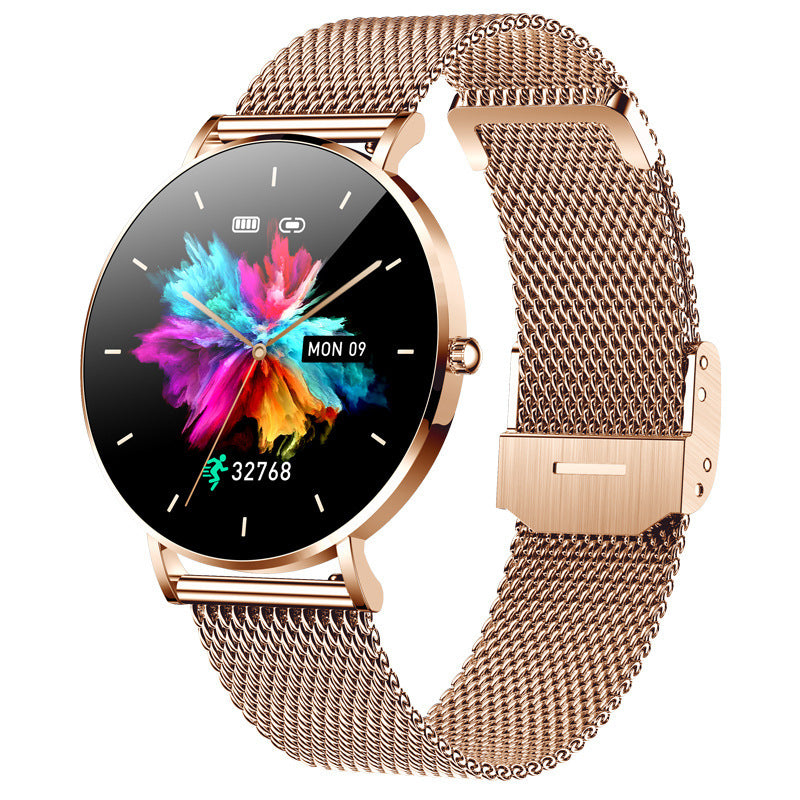 Smart T8 Women's Watch 1.3” AMOLED – (Silver / Rose Gold)